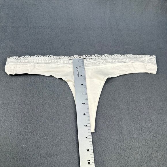 Tommy Hilfiger Women's Size Large Panty Thong Lace Waist White New Without Tags - Picture 5 of 6